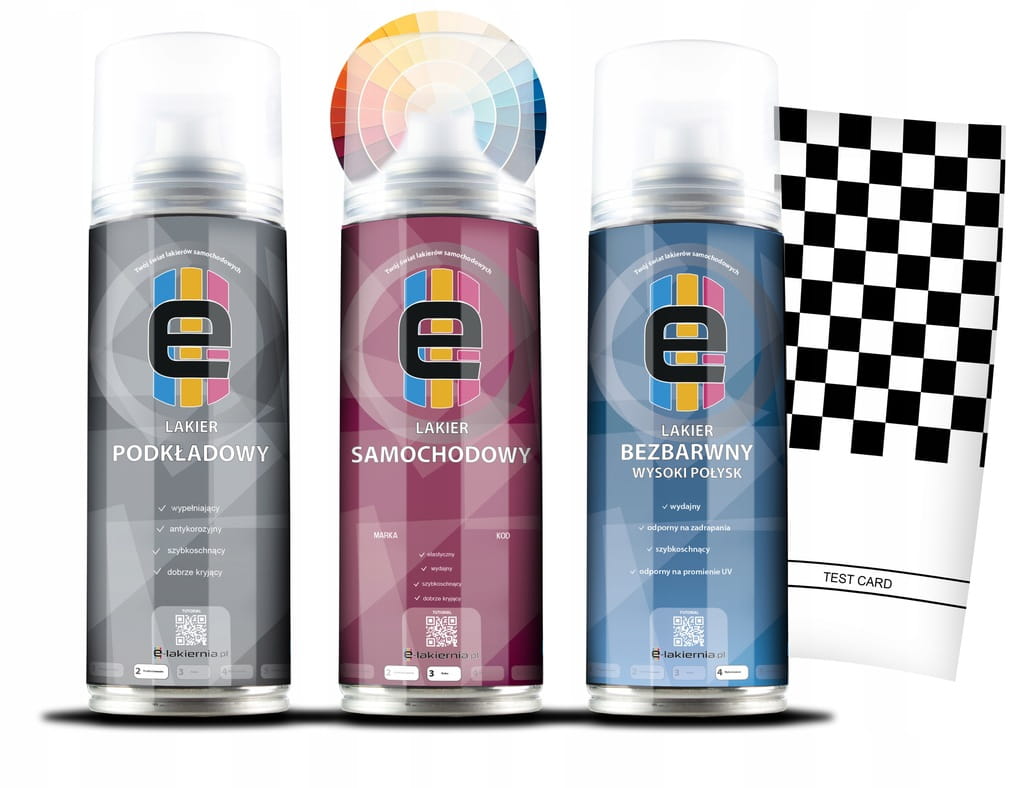 LAKIER SAMOCHODOWY SPRAY + BEZBARWNY + PODKŁAD KAŻDY KOLOR e-lakiernia