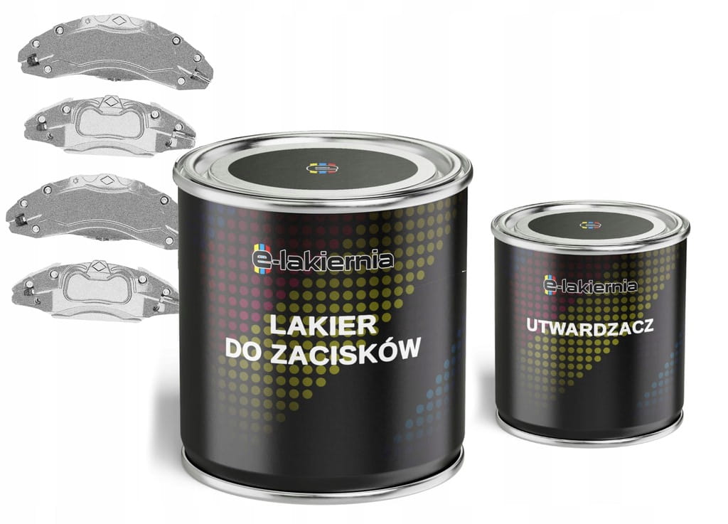 ZESTAW LAKIER FARBA DO BĘBNÓW ZACISKÓW HAMULCOWYCH POŁYSK SREBRNY