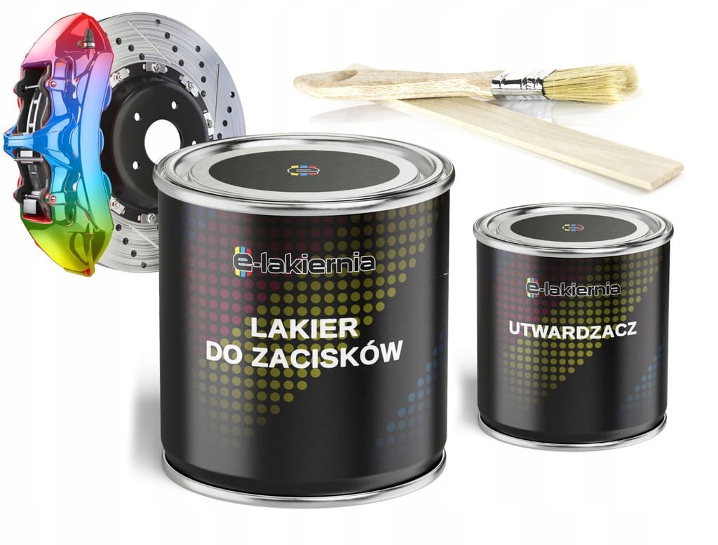 ZESTAW LAKIER FARBA DO BĘBNÓW ZACISKÓW HAMULCOWYCH RAL POŁYSK