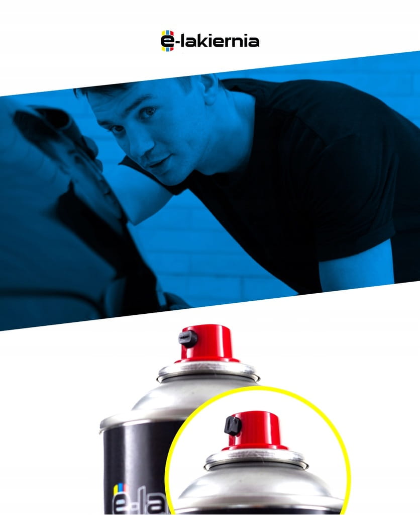 LAKIER SAMOCHODOWY SPRAY + PODKŁAD BEZBARWNY E-LAKIERNIA 3x200ml
