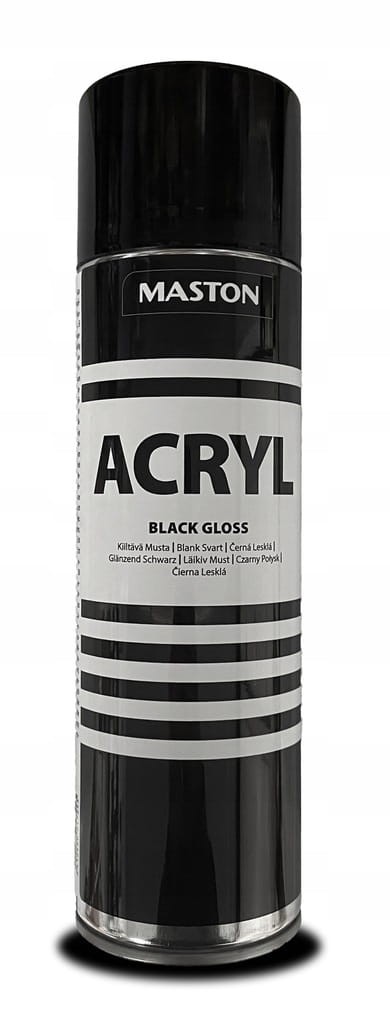 MASTON Lakier w sprayu czarny połysk 500ml