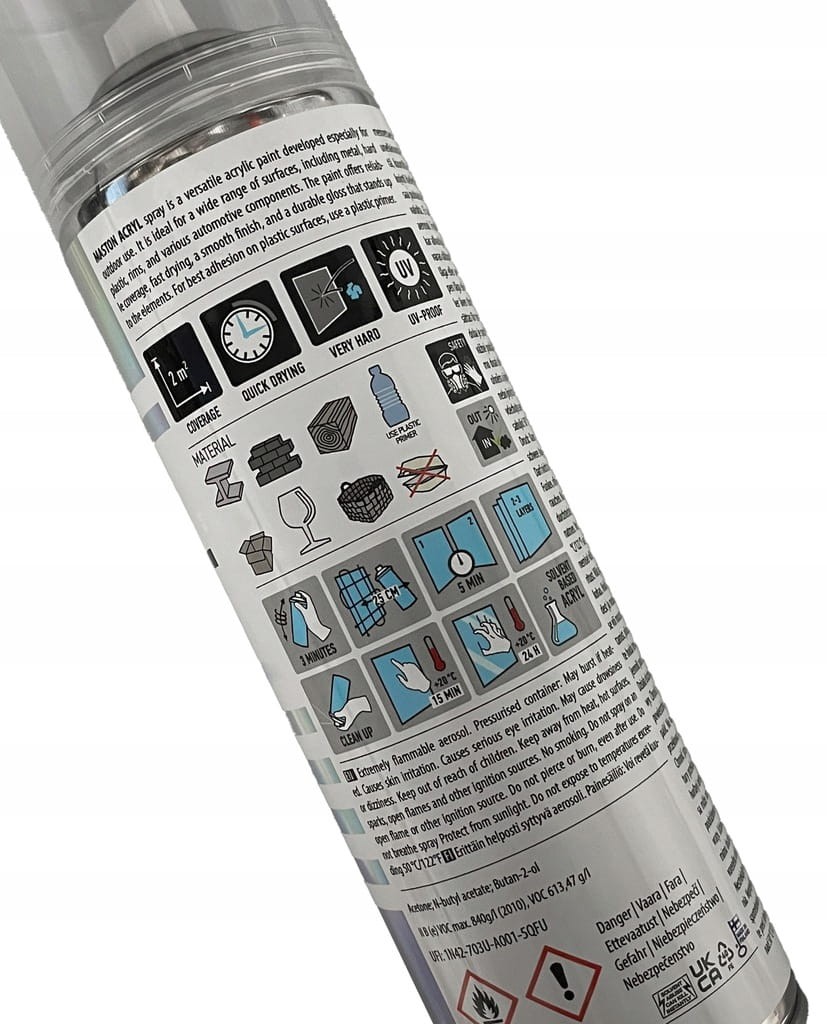 MASTON Lakier w sprayu czarny połysk 500ml