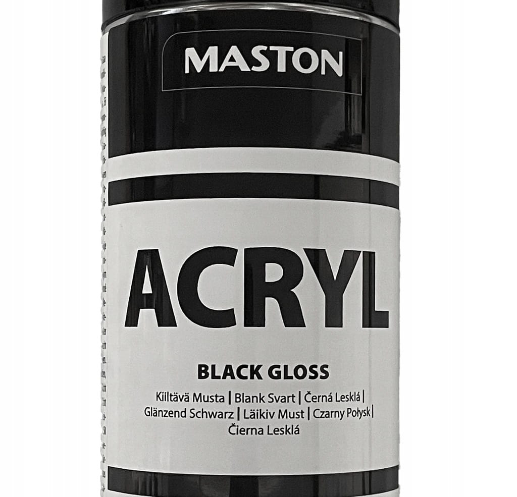 MASTON Lakier w sprayu czarny połysk 500ml