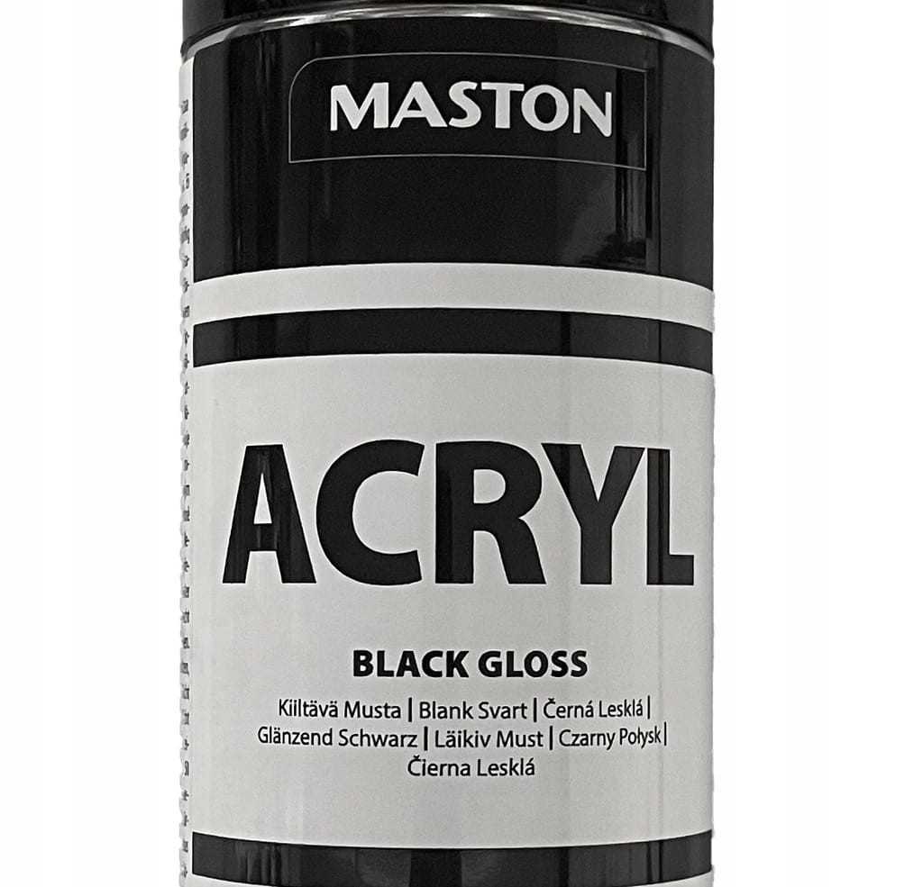 MASTON Lakier w sprayu czarny połysk 500ml