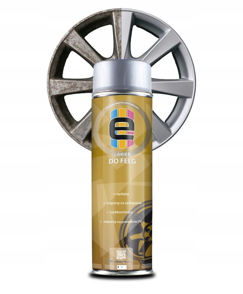 LAKIER SPRAY DO FELG SREBRNY POŁYSK 500ml e-lakiernia