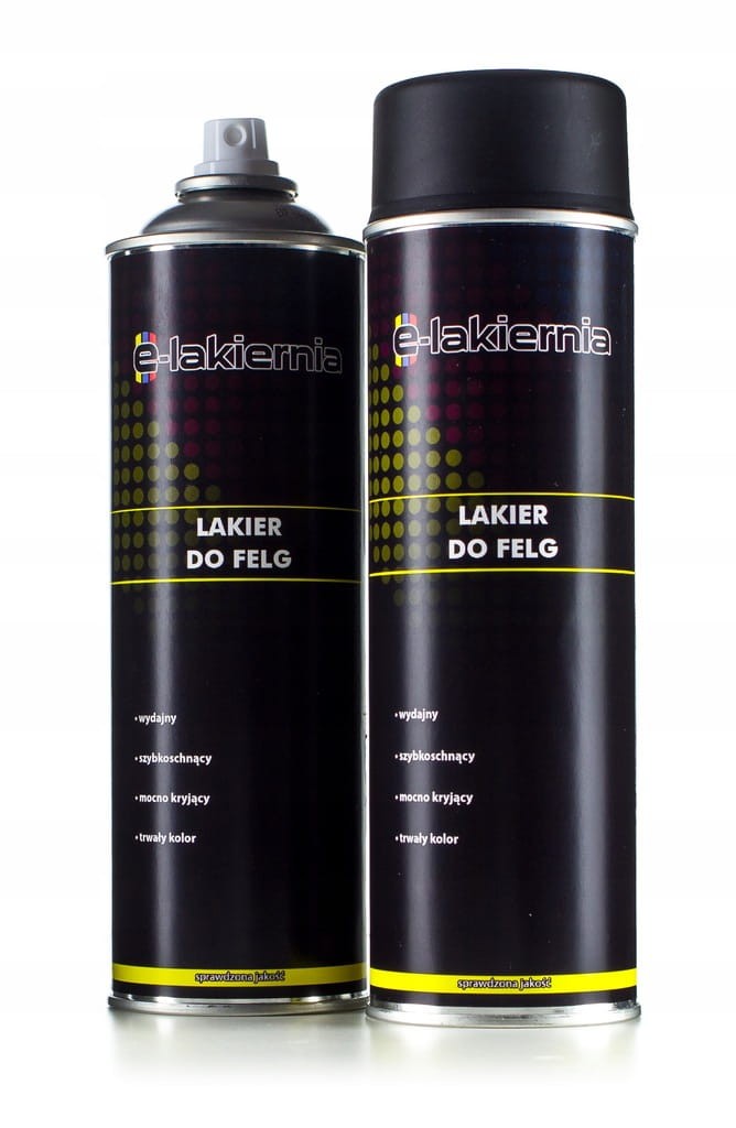ZESTAW DO RENOWACJI FELG 2 x 500ML - CZARNY PÓŁMAT SATYNA
